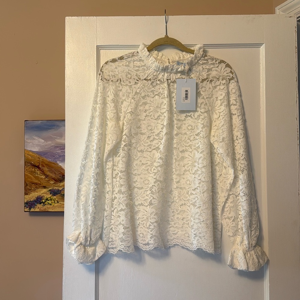Hill House Home Millie Top in White Lace - NWT!